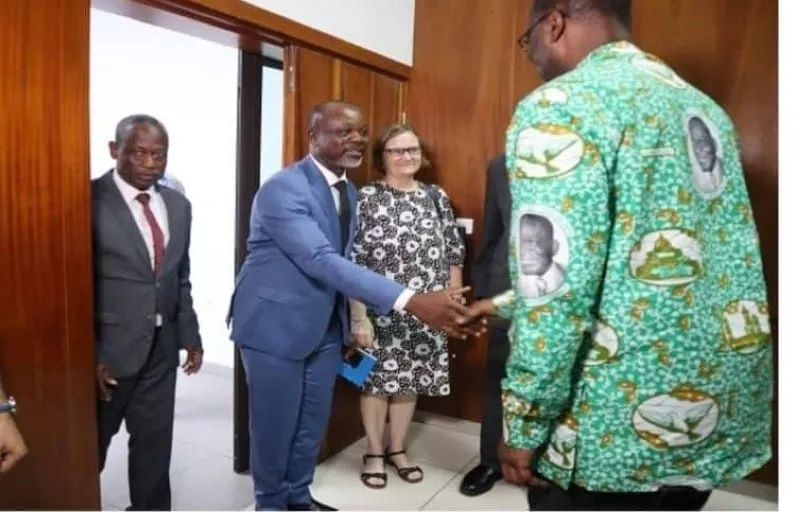 PDCI-RDA : la délégation du Ndi félicite Tidjane Thiam