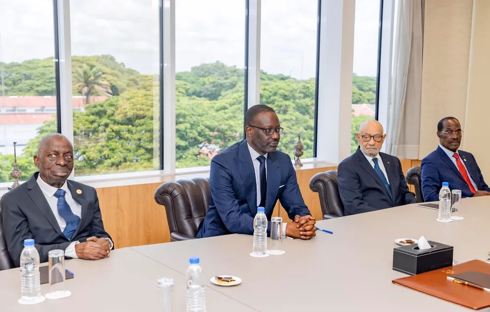 Alassane Ouattara et Tidjane Thiam ce lundi 11 mars 2024