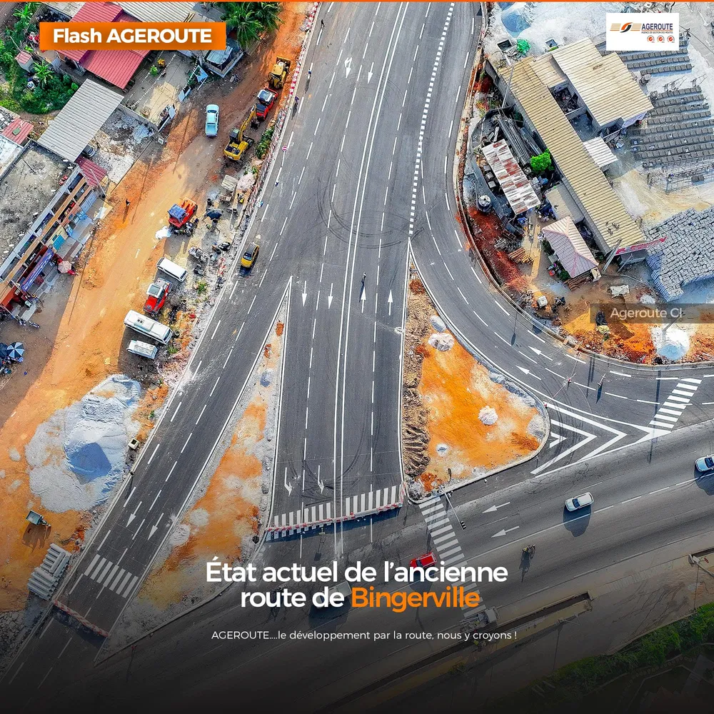 Réhabilitation de l’ancienne route de Bingerville : les travaux bientôt achevés, des images