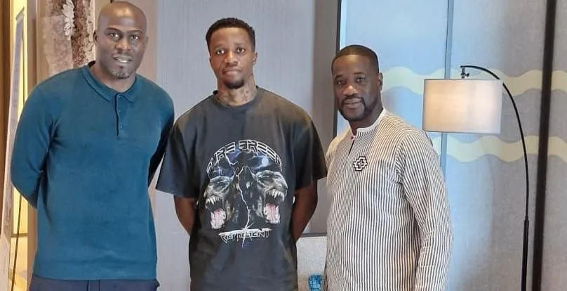 Rencontre Faé, son adjoint Guy Demel et Wilfried Zaha en Turquie le 30 mars 2024