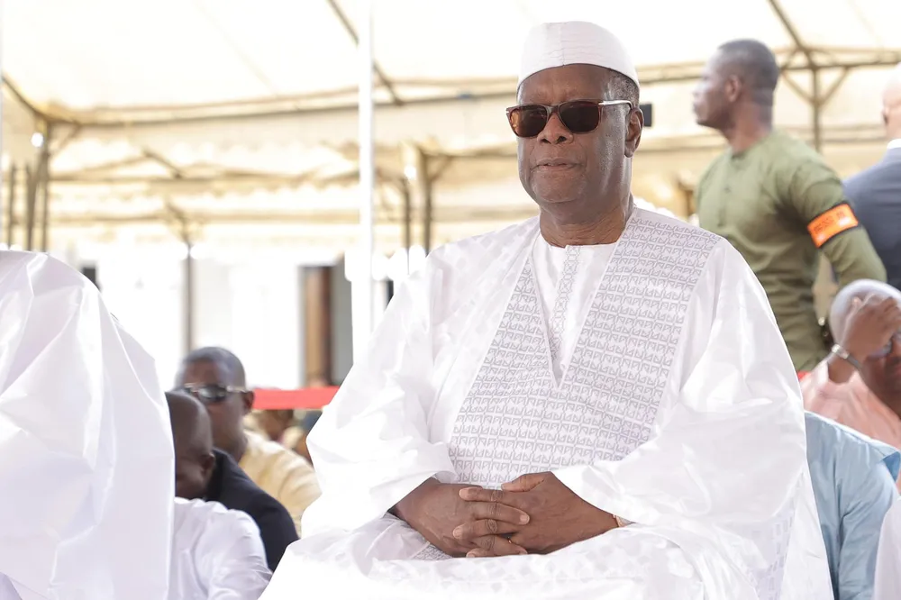 Alassane Ouattara lors de la grande prière de la fête de Ramadan le 21 avril 2023