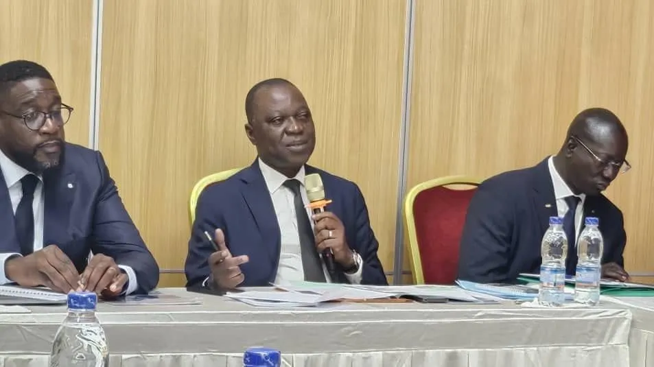 Amadou Koné, Ministre ivoirien des Transports lors de l'ouverture d'un atelier portant sur le plan stratégique du développeme