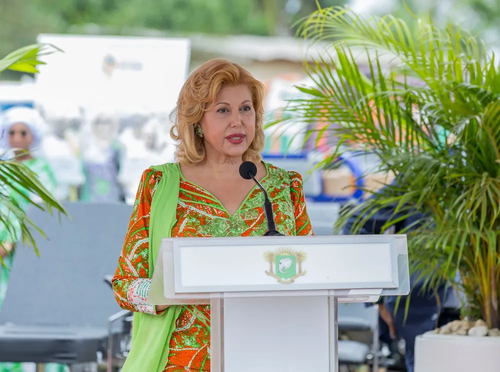 Dominique Ouattara à Songon lors de la cérémonie officielle de la 47ème édition de la JIF le 11 avril 2024