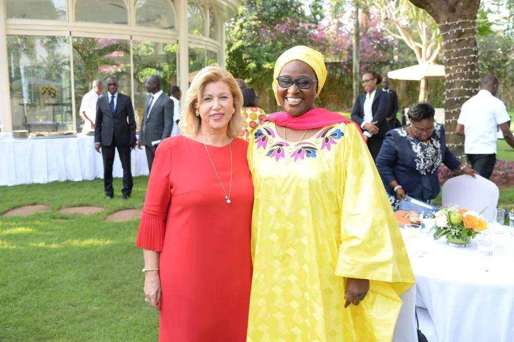 Dominique Ouattara et son amie Bintou Bamba, épouse de feu le Ministre Vamoussa Bamba