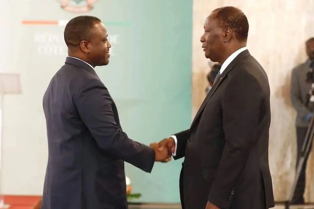 Guillaume Kigbafori Soro et le Président Alassane Ouattara