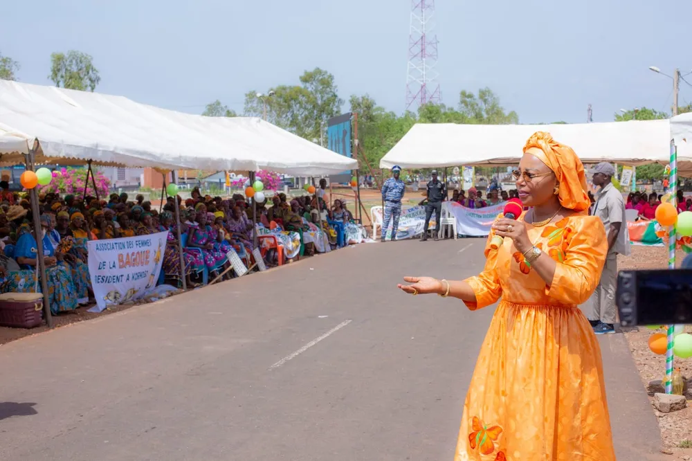 La Ministre Nassénéba Touré lors des ANAFCI dans le District des Savanes à Korhogo le 25 avril 2024