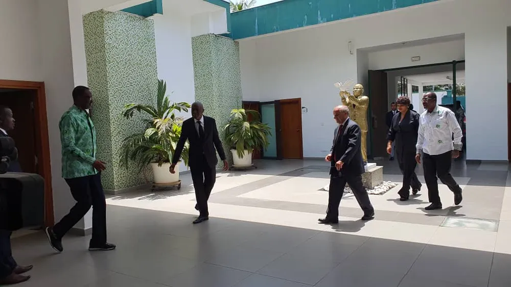 Rencontre Tidjane Thiam ce jeudi 4 avril 2024 l'ambassadeur de France à la maison du PDCI-RDA à Cocody
