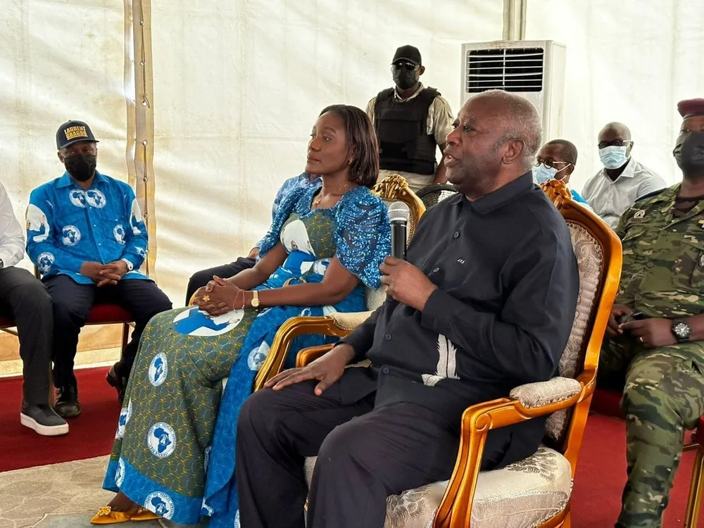 Laurent Gbagbo et son épouse Nadiany Bamba lors de la fête de la Renaissance du PPA-CI