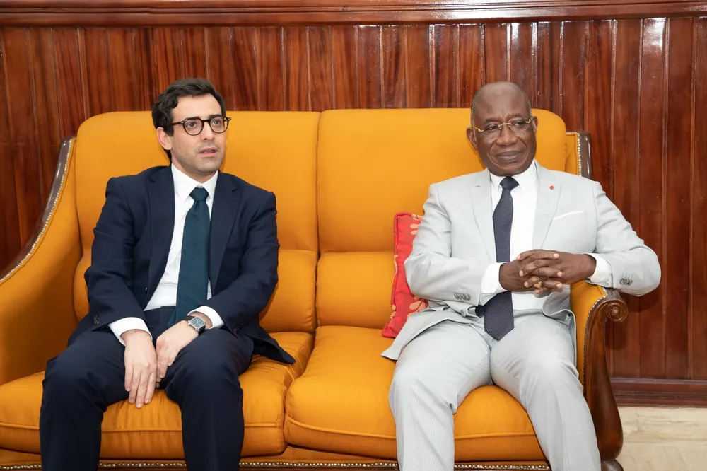 Stéphane Séjourne, Ministre de l’Europe et des Affaires Étrangères de France, lors de sa visite de travail à Abidjan