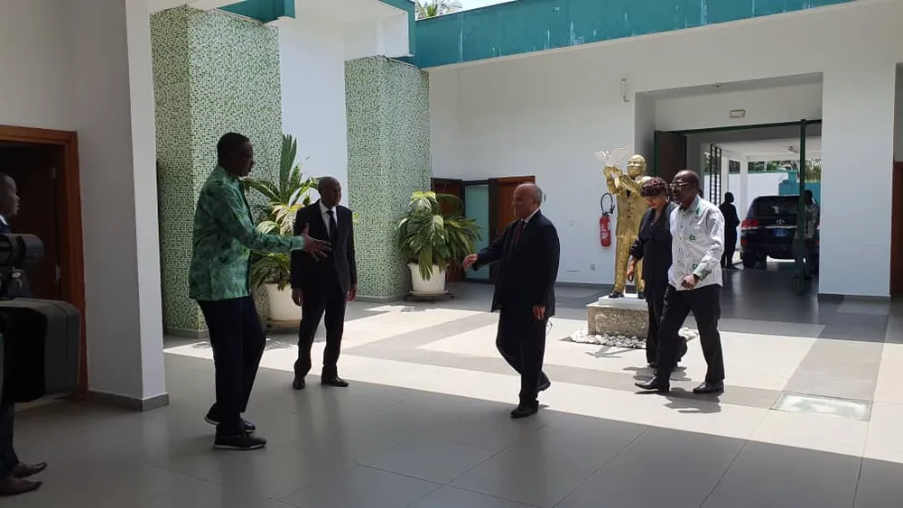 Tidjane Thiam a reçu ce jeudi 4 avril 2024 l'ambassadeur de France à la maison du PDCI-RDA à Cocody.