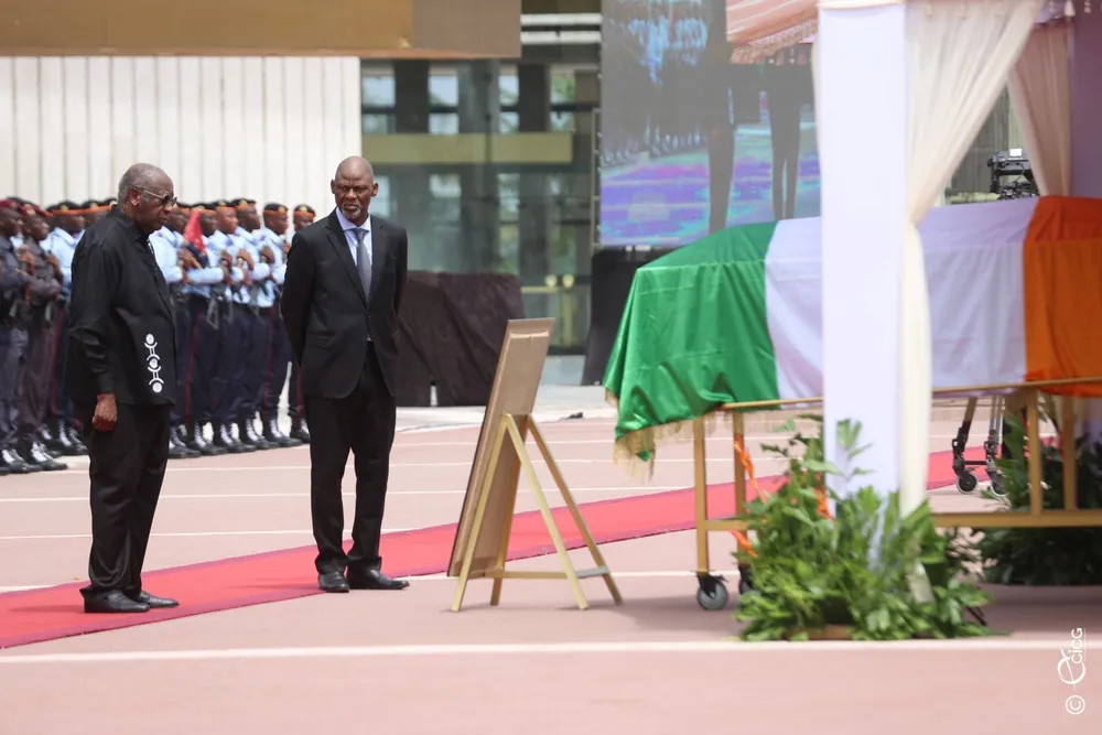 Laurent Gbagbo lors de la cérémonie d'hommage de la nation à Henri Konan Bédié ce vendredi 24 mai 2024