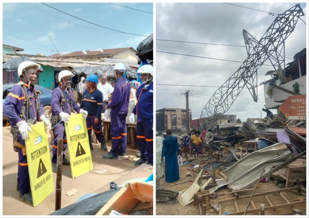 CIE, incident réseau électrique haute tension à Abobo-Bongo