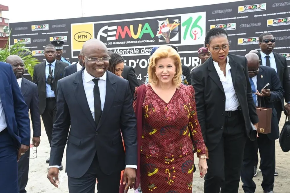 Dominique Ouattara à la cérémonie d'ouverture de la 16ème édition du FEMUA