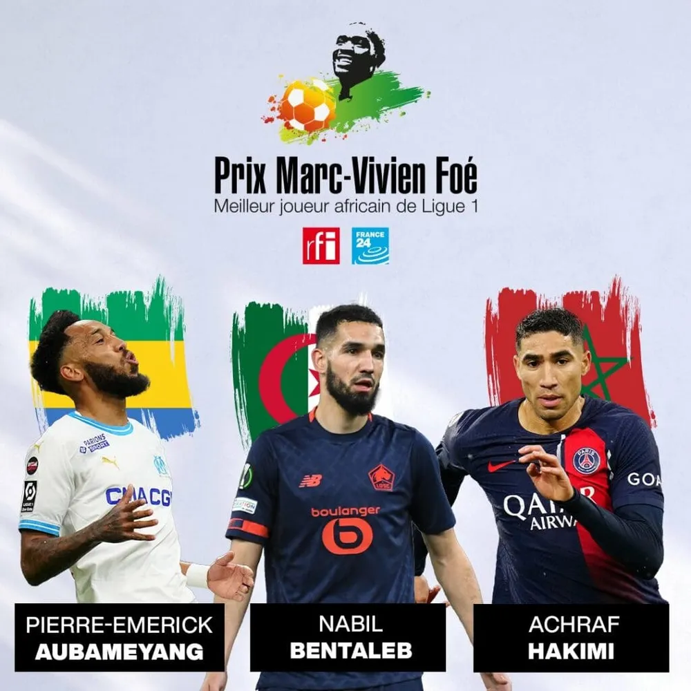 Aubameyang, Bentaleb et Hakimi le trio du Prix Marc-Vivien Foé 2024