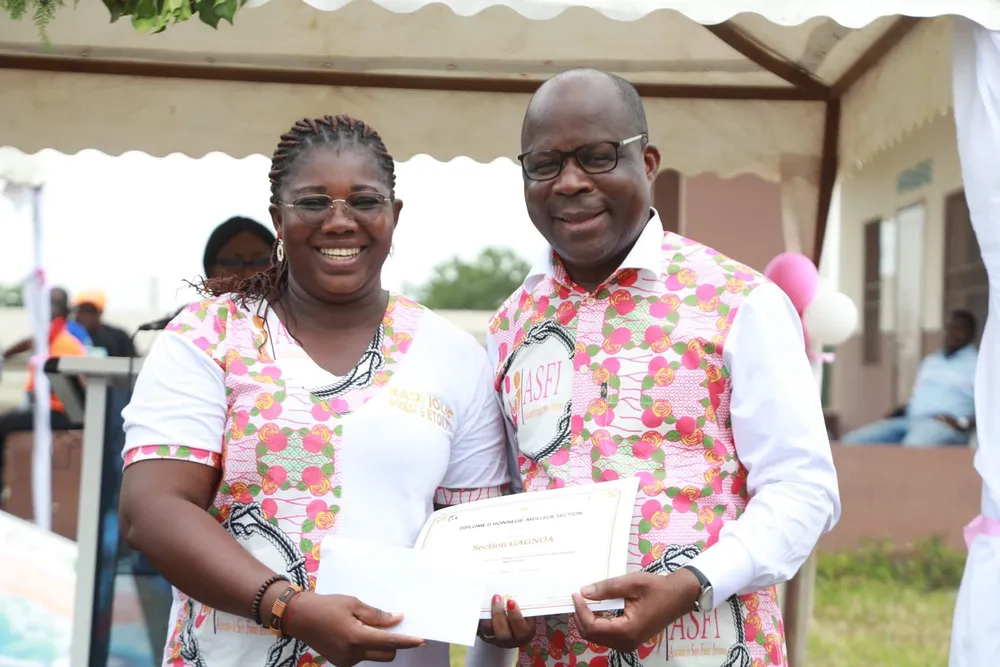 Le ministre ivoirien de la Santé, Pierre Dimba, lors de la 18ème Journée internationale des sage-femmes à Agboville le 12 mai
