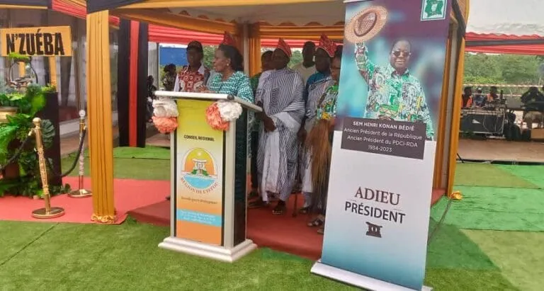 Léopoldine Coffie Tiézan, membre du Parti démocratique de Côte d’Ivoire (PDCI-RDA), le 28 mai 2024