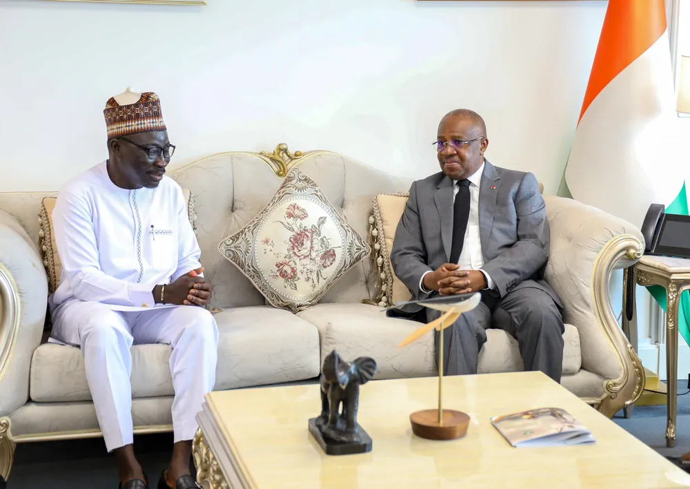 Rencontre Sansan Kambilé et une délégation du GIABA le 2 mai 2024 à Abidjan