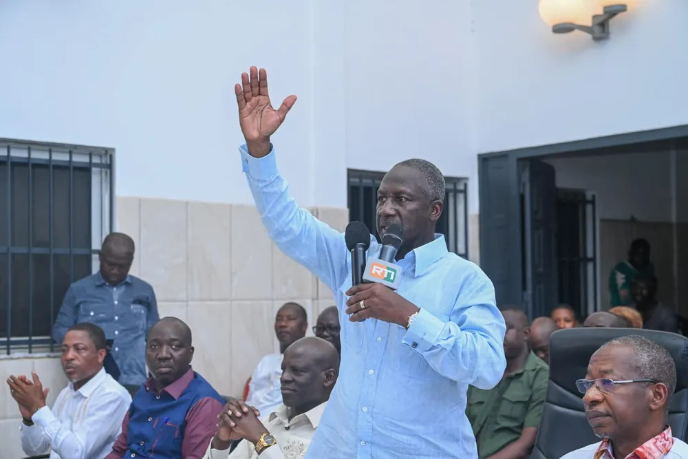 Adama Bictogo à Yopougon le dimanche 9 juin 2024 lors d'une réunion du RHDP