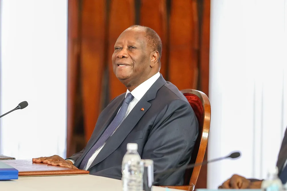 Alassane Ouattara lors du Conseil des ministres du 26 juin 2024