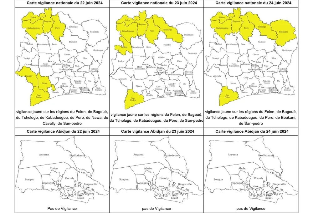 BULLETIN VIGILANCE MÉTÉOROLOGIQUE valable pour ce 𝐒𝐚𝐦𝐞𝐝𝐢 𝟐𝟐 𝐉𝐮𝐢𝐧 𝟐𝟎𝟐𝟒