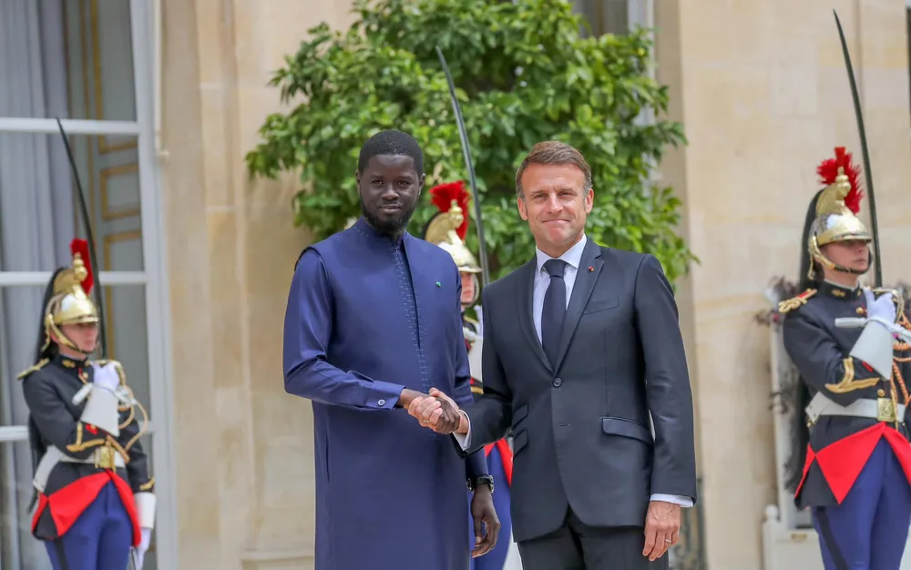 Emmanuel Macron et Bassirou Diomaye Faye à Paris le 20 juin 2024