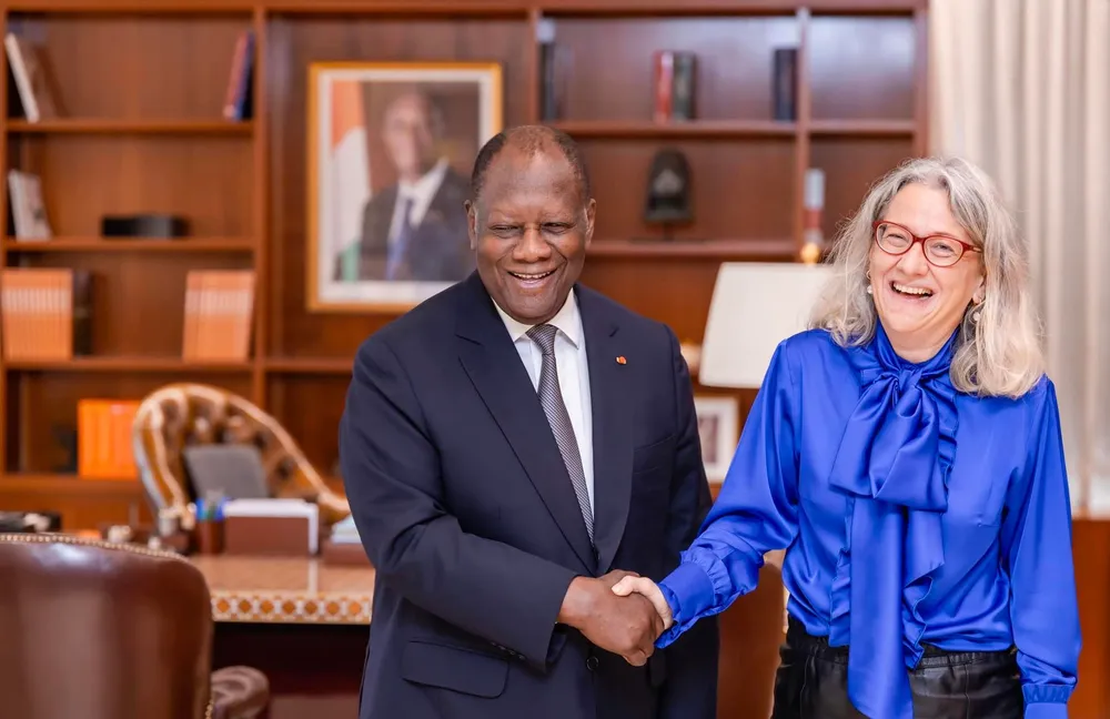 Rencontre Anne Lugon-Moulin et le Président Alassane Ouattara le 11 juillet 2024