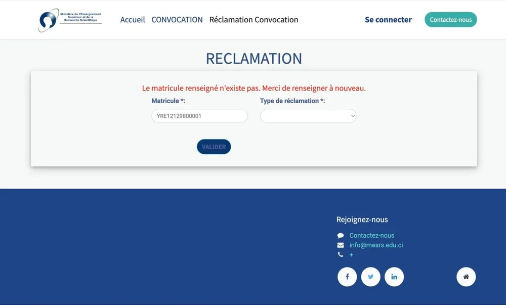 Erreurs sur les convocations BTS 2024