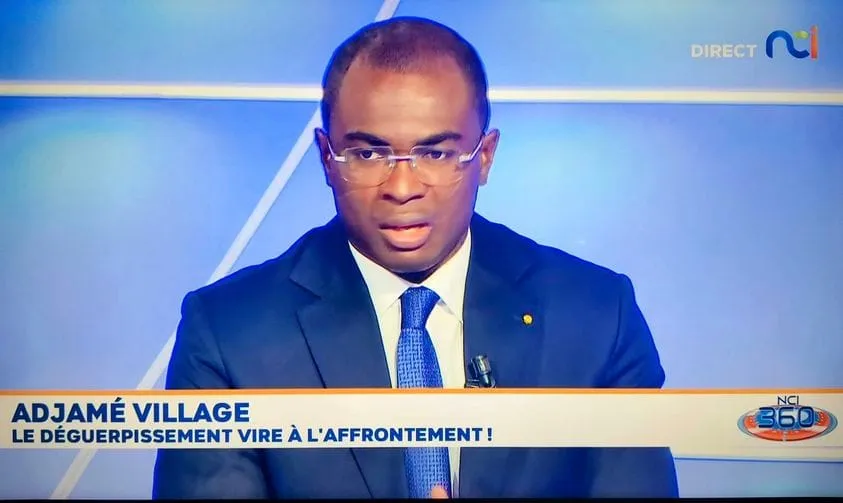 Fabrice Coulibaly, Directeur Général de l’AGEROUTE s'exprimant sur l'affaire Adjamé Village