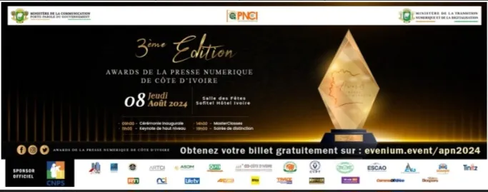 Awards de la presse numérique Côte d'Ivoire 2024