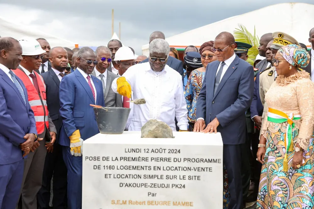 Robert Beugré Mambé lance le programme de 1160 logements sociaux à Akoupé-Zeudji, Anyama