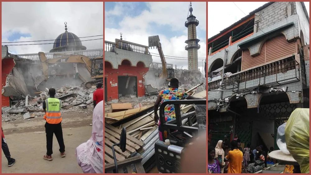 Démolition des magasins à la Grande Mosquée d'Adjamé