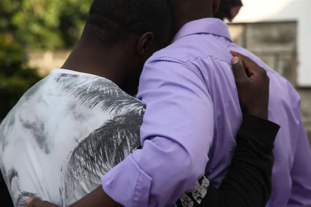 LGBT+ refugees celebrate "International LGBTQI Refugee Day" on the outskirts of the Kenyan capital, Nairobi on June 27, 2019.