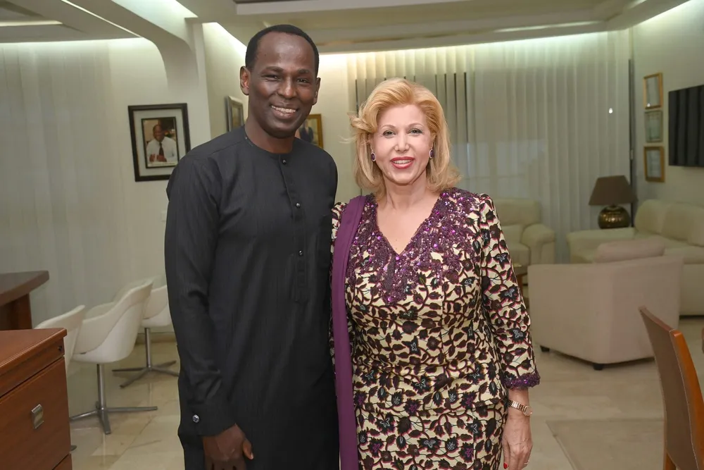 Dominique Ouattara reçoit l'humoriste Mamane