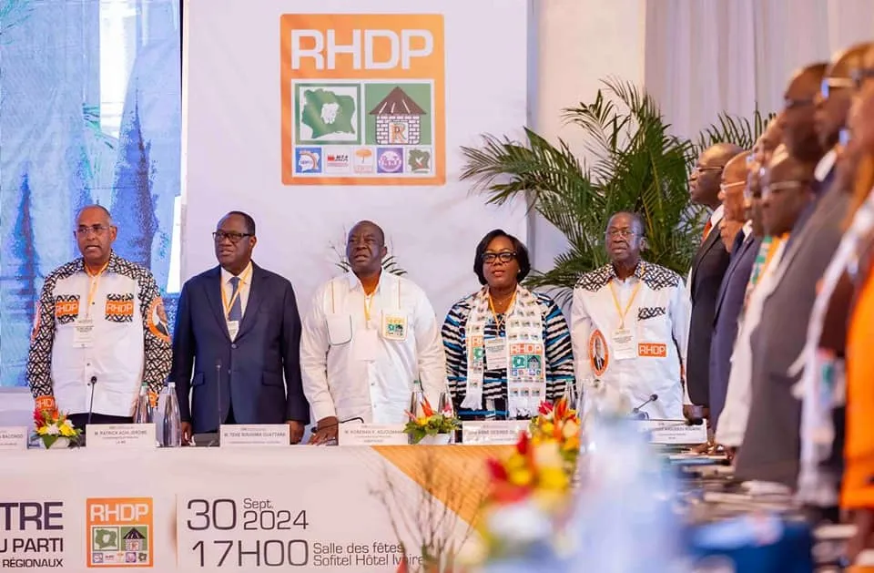 Réunion des coordinateurs régionaux du RHDP le 30 septembre 2024 à Abidjan