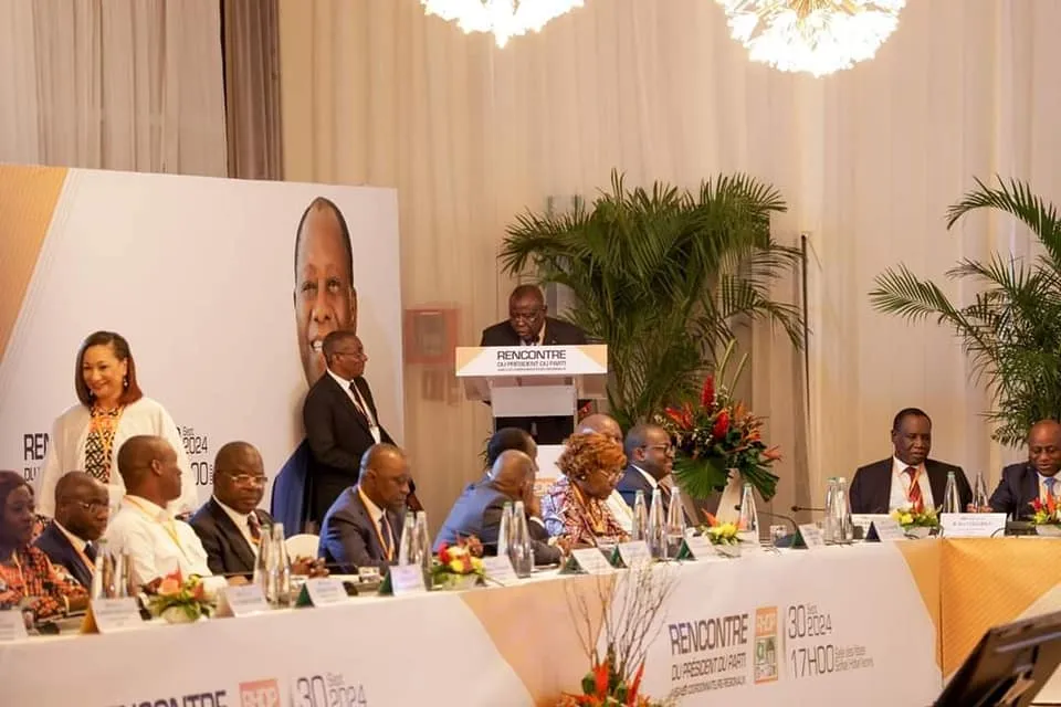 Réunion des coordinateurs régionaux du RHDP le 30 septembre 2024 à Abidjan