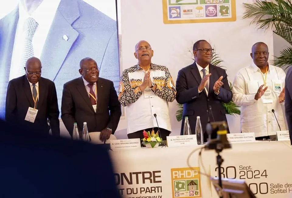 Réunion des coordinateurs régionaux du RHDP le 30 septembre 2024 à Abidjan
