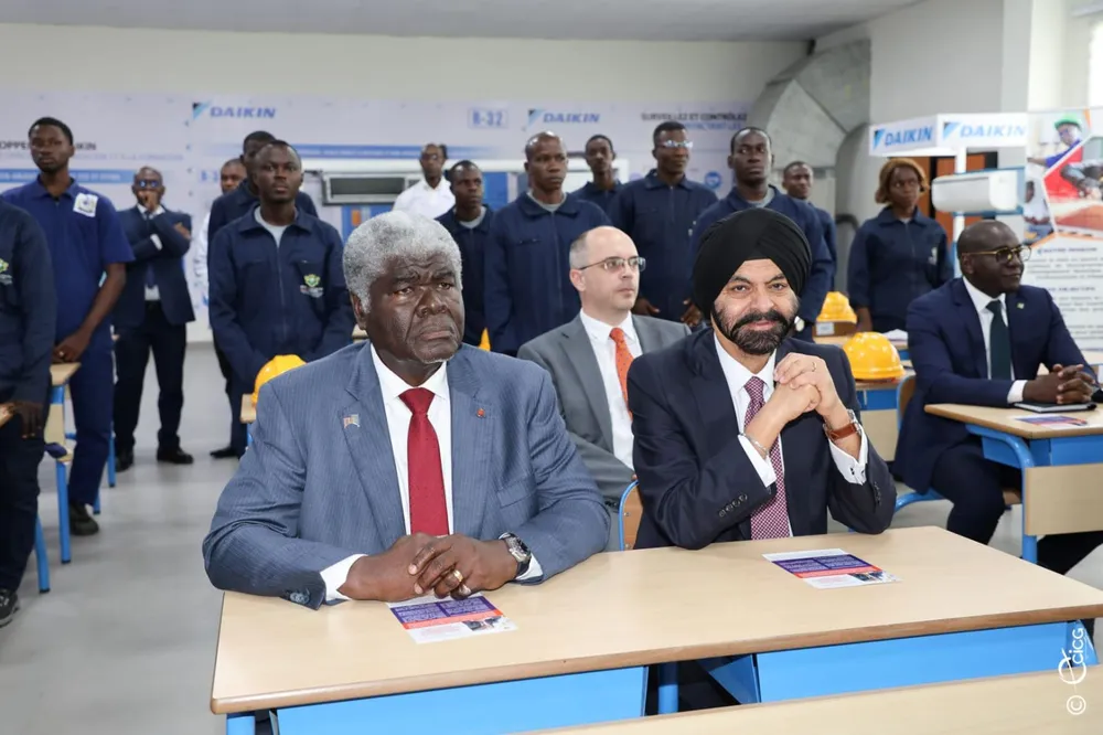 Visite d'Ajay Banga au lycée technique d'Abidjan