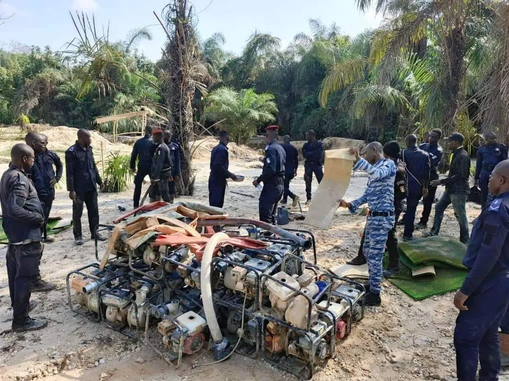 Orpaillage illégal : les forces de l’ordre frappe fort à Krégbé