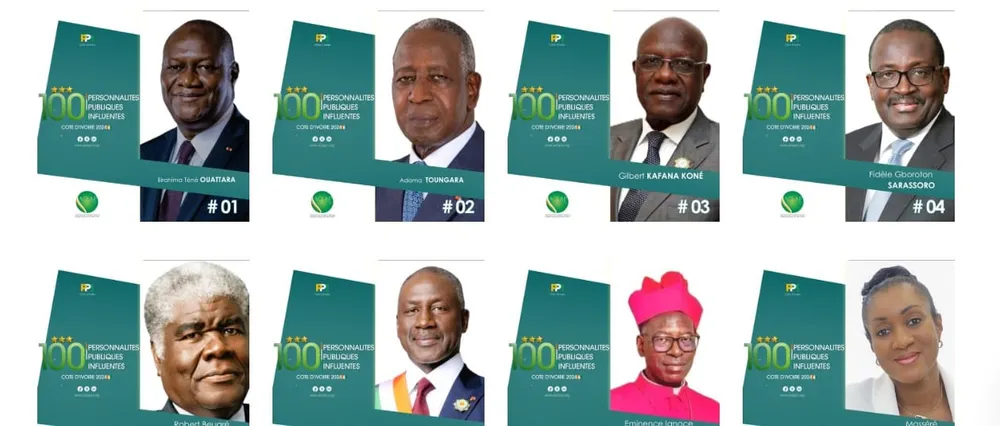 100 Personnalités Publiques Influentes de Côte d'Ivoire 2024