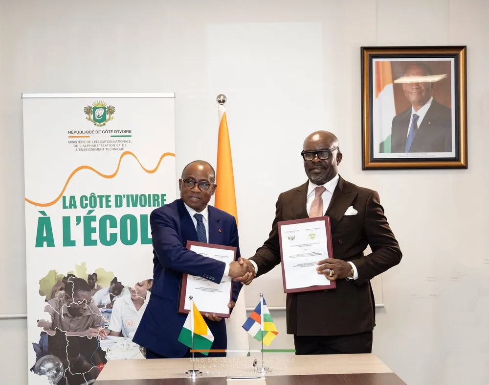 Éducation : la Côte d’Ivoire et la Centrafrique signent un accord-cadre