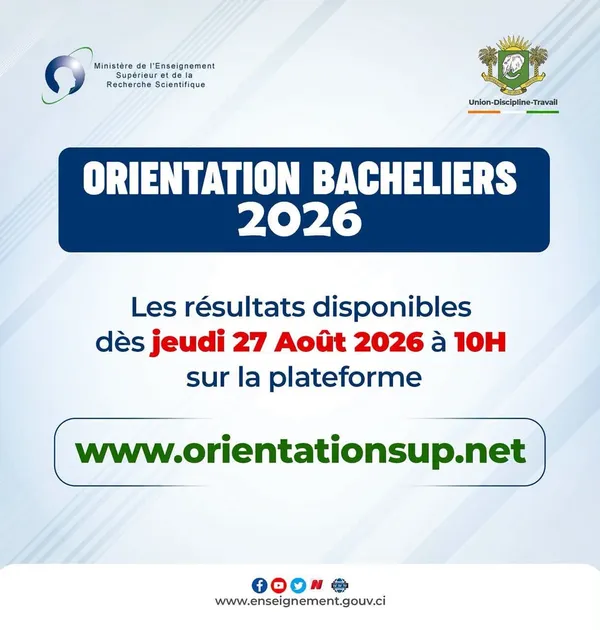 Orientation BAC 2026 Côte d'Ivoire : les résultats disponibles, la liste