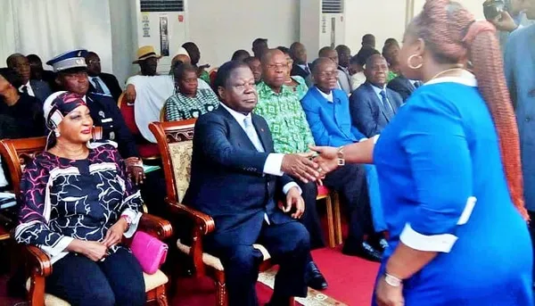 Amenan Hortense N'Guessan ici avec Henri Konan Bédié