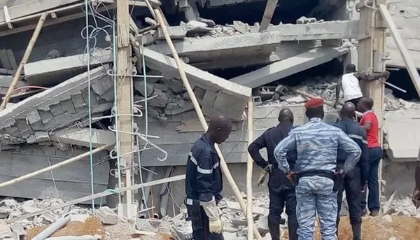 Effondrement d'un immeuble à Yamoussoukro