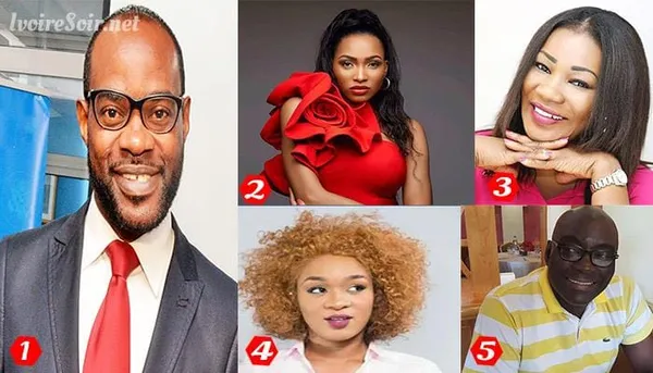 Le top 5 des journalistes de Côte d'Ivoire André Silver Konan, Caroline Da Silva, Line