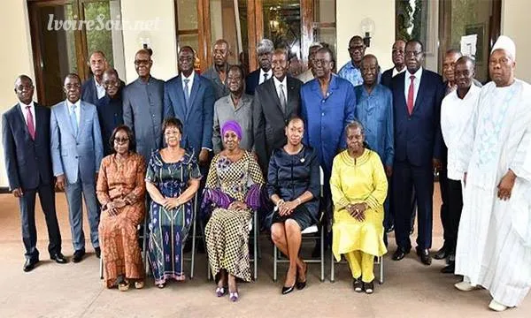 Henri Konan Bédié et les vice-présidents du PDCI