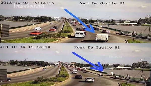 Accident Gbaka sur le pont Degaulle