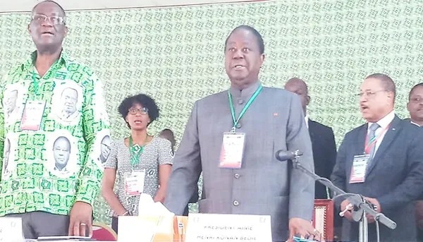 Henri Konan Bédié au bureau politique du PDCI à Daoukro lundi 8 octobre 2018