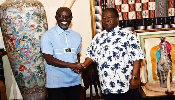Honoré Guibony et Henri Konan Bédié