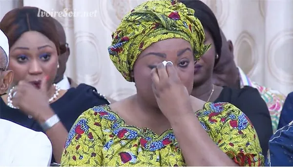 Linda Delon épouse Sangaré, le jeudi 22 novembre 2018 à la cérémonie d'hommage de la Nation à Abou Drahamane Sangaré