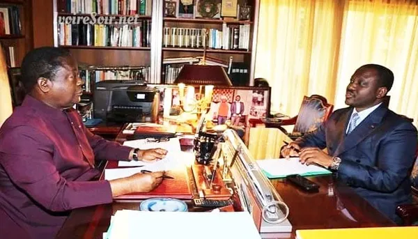 Henri Konan Bédié et Guillaume Soro à Daoukro le lundi 17 décembre 2018